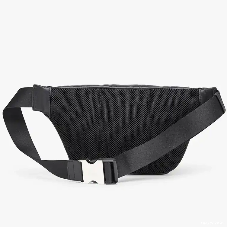 Affordable HOT Nappa Leather Fendi In Black FF Bag Belt Motif 0503